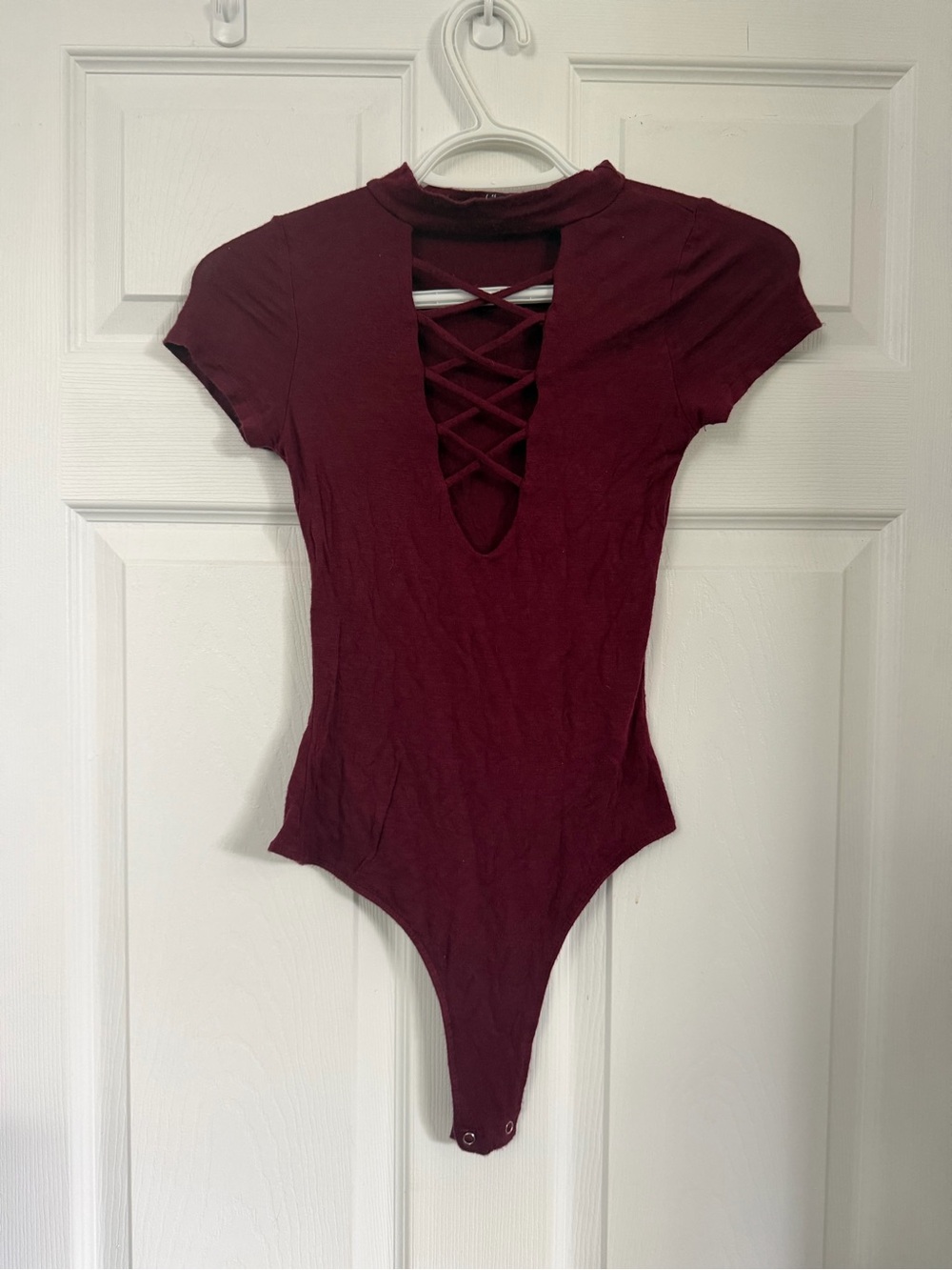 Women's Burgundy Bodysuit